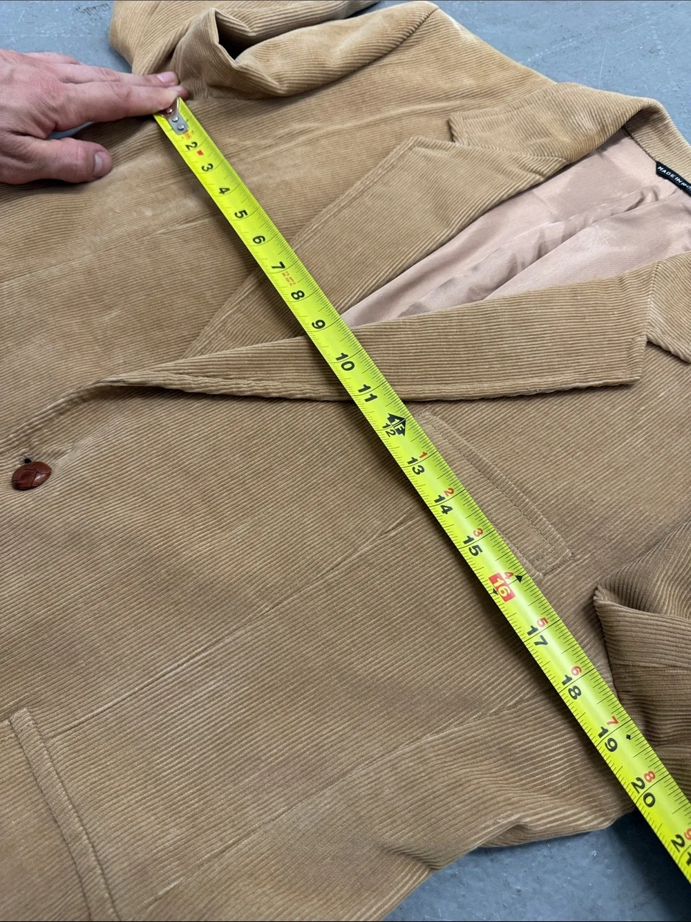 VTG Men's Three-Piece Corduroy Suit in Mustard - Classic Vest, Jacket & Pants 42